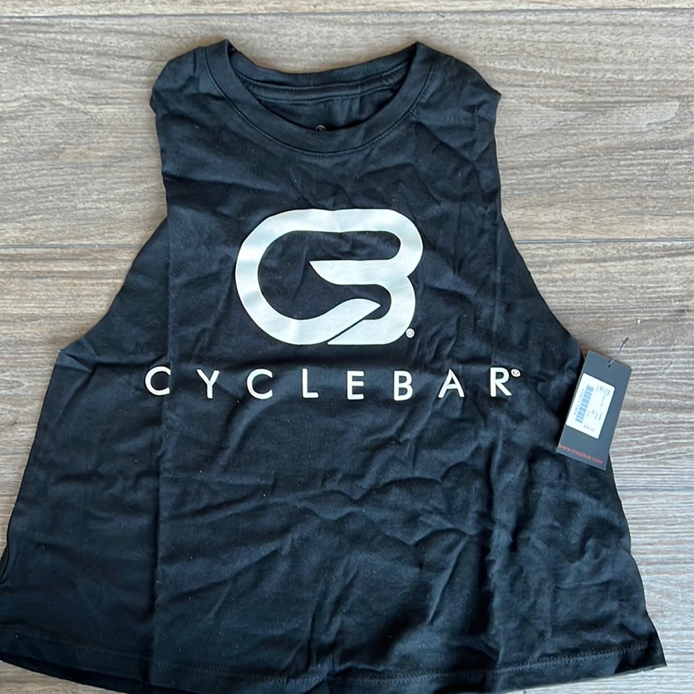 Cyclebar Black Tank Top with White Logo